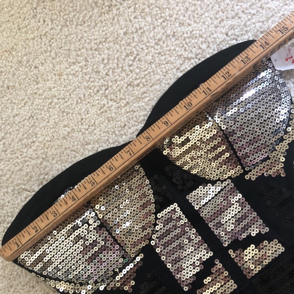 NWT Charlotte Russe Siver Sequined Skeleton dress - Picture 8 of 12